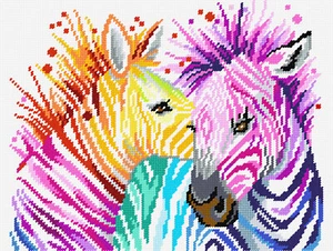 Zebras"" 14,2""x18,5"" / 36x47 cm hágalo usted mismo - Imagen 1 de 1