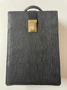 Vtg Neiman Marcus Faux Leather Italy Jewelry Box Multi Compartments 10x7x3 A1 - Picture 1 of 11