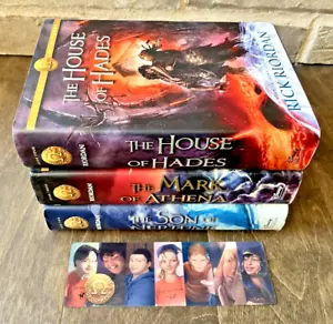 The Heroes of Olympus Books 2 3 & 4 - Hardcover - Bonus Bookmark - Rick Riordan - Picture 1 of 13