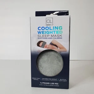 Cooling Weighted Sleep Mask MSRP $28 Soothing Calming Travel 1/2 Pound Grey New - Picture 1 of 6