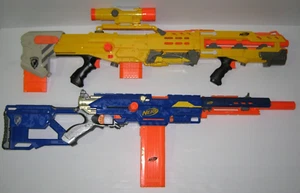 NERF Long Strike CS-6 + LongShot CS-6 - Elite - Foam Dart Guns - Toys - VGC - Picture 1 of 3