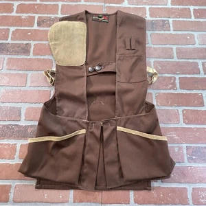 VTG 10-X America's Finest Sport Clothing Shooters Vest Size 30 (Sm)  Brown USA - Picture 1 of 9
