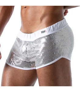 TOF PARIS Retro Short Star Mini-Shorts Glitery Fabric Silver 37B - Picture 1 of 7