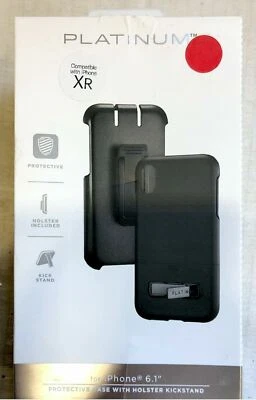 Capa suporte e coldre platina preta para celular quadril para Apple iPhone XR - Imagem 1 de 4