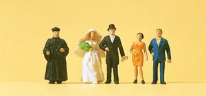 Preiser H0 14057 Figuren-Set Brautpaar und evangelischer Geistlicher 1:87 - Picture 1 of 1