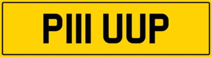 PICK UP TRUCK USA PUP NUMBER PLATE P111 UUP OLD P REG PREFIX V6 V8 MUD MUK JCB - Picture 1 of 3