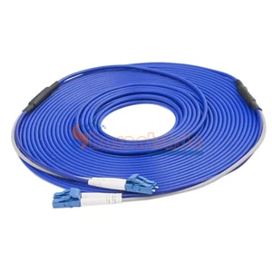 400M LC UPC to LC UPC LC-LC SM 9/125 Duplex Armored Cable Fiber Patch Cord - Photo 1/6