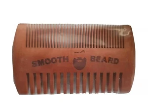 New Wooden Beard Comb, Coarse & Fine Teeth, Moustache & Beard Grooming - Picture 1 of 3