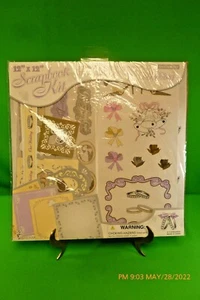 HOCHZEIT 12x12 Sammelalbum Seite Kit 10 Papiere Aufkleber, gestanzte Bordüren Rahmen 36 Stck. - Bild 1 von 5