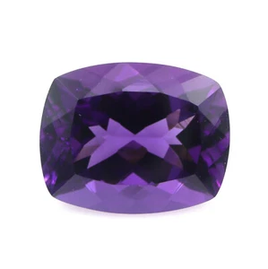 12,3 Karat 17x13,4 mm natürlich dunkelviolett Farbe Amethyst Kissenform VVS Qualität - Bild 1 von 8