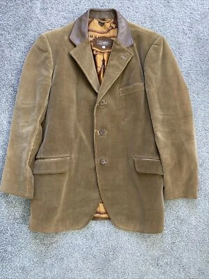 Vtg  1970's 40 R Cortefiel Brown Corduroy  Leather Trim Accent Jacket Made Spain - Image 1 of 4