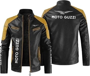 Moto Guzzi Motorbike / Motorcycle Leather Jacket In Cowhide/Protection/ All Size - Picture 1 of 2