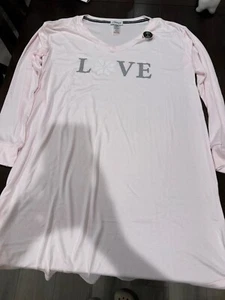Pink Love Langarm Schlafshirt - Bild 1 von 2