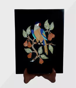 15" x 12" Marble coffee Center wall panel Table Top Inlay pietra dura bird - Picture 1 of 4