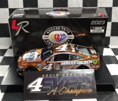 Kevin Harvick #4 2023 Busch Luce Pesca Mustang 1:24 Colore Cromo din #4 - Immagine 1 di 4