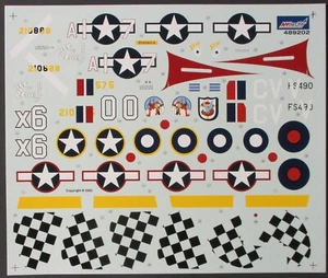 AM Tech 1/48th Scale P-40 FL Decal Sheets from Kit No. 489202 - Picture 1 of 2