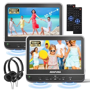 10,5" Dual Tragbarer DVD Player mit 1080P HDMI Eingang, Auto DVD Player Dual Scr... - Bild 1 von 9