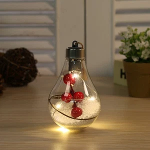 Pack Of 6 Led Transparent Christmas Decoration Ball; Creative Simulation Light - Picture 1 of 15