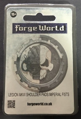 Warhammer 40k Forge World LEGION MKVI НАПЛЕЧНЫЕ НАКЛАДКИ ИМПЕРСКИЕ КУЛАКИ 10x голов больше не издающиеся - Изображение 1 из 2