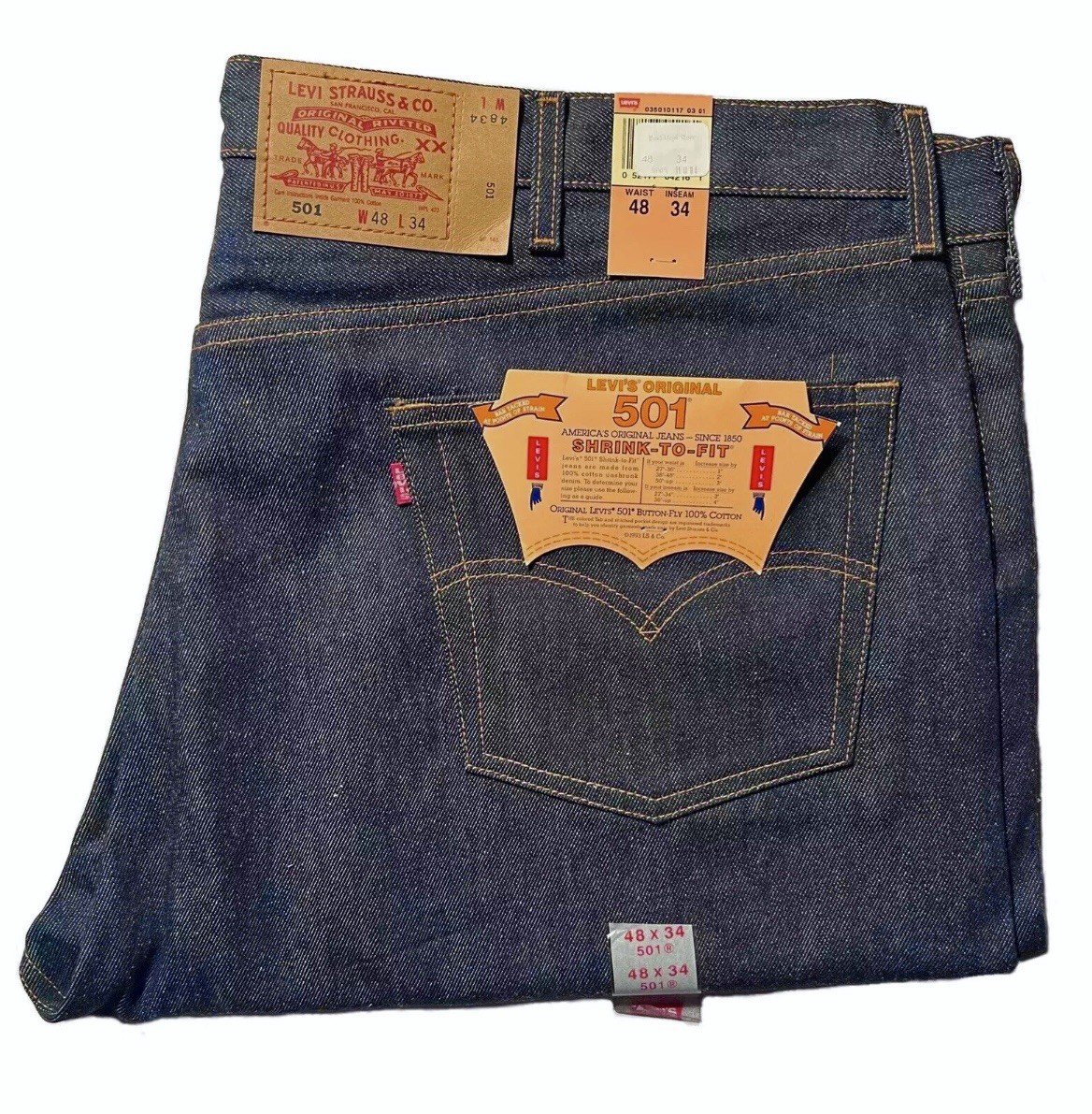 パンツ Levi's 501 SHRINK-TO-FIT W32 L33 Levi's Men's 501 Original Shrink-to-Fit Jeans Blue Neppy 32W