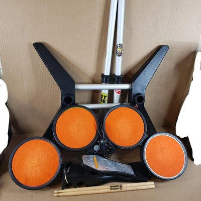 Harmonix 822149 Xbox 360 Rock Band Drum Set With Drumsticks Pedal Poles Tested - Image 1 of 4