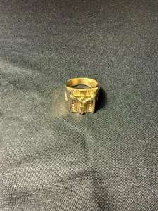 Größe 8 / Herren Edelstahl Gold Ring / Jesus Ring / Edelsteine / Kreuz / Schmuck / Mode - Bild 1 von 13