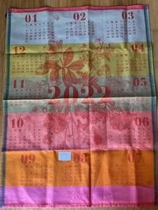 Jacquard Français 2022 Calendario Toalla de Té Floración 100% Algodón Francia Nuevo - Imagen 1 de 10