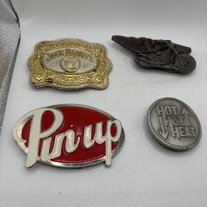 Four Retro Vintage Classic Men's Belt Buckle  USA Jack Daniel’s Etc Biker Pop - Picture 1 of 9