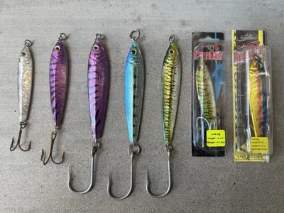 Лот (7) MegaBait «Live Jig» рыболовная приманка, (3) 6 унций, (3) 4,5 унций, (1) 2,3 унции - Изображение 1 из 3