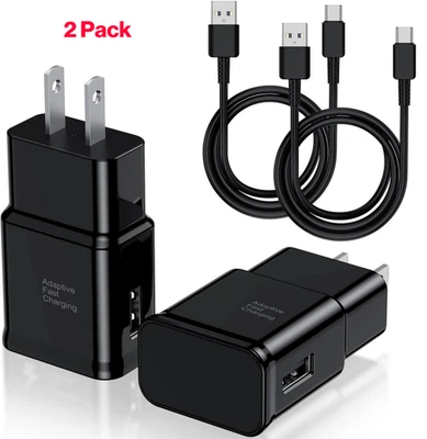[2 Pack] Samsung Galaxy Home Type-C Fast Charging Wall Chargers- 3ft Cable - Image 1 of 4