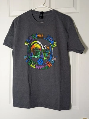 Camiseta Eskimo Joes Adopt a Pet Rescue para Hombres Gris Mediano Multicolor Hippie Foto 1 de 4