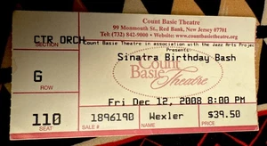 FRANK SINATRA BIRTHDAY BASH - DECEMBER 12, 2008 - COUNT BASIE THEATRE - TICKET - Picture 1 of 2