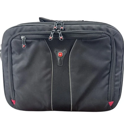 Swissgear Black Laptop Briefcase Shoulder Bag Messenger Work Business Travel - Image 1 of 4