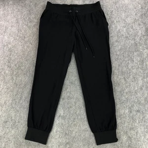 BCBG MAXAZRIA Jogginghose Medium schwarz Kordelzug Stretch Wollmischung Damen - Bild 1 von 13