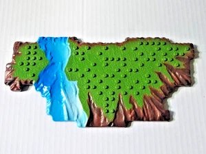 Mega Bloks Piastra Base Terreno Bordo Argento Verde Acqua Ricambi - Foto 1 di 5