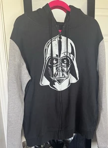 Darth Vader Black Gray Star Wars Zip up Hoodie Size 2XL - Picture 1 of 10