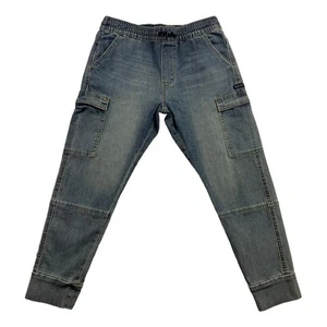 Signature Levi's Strauss Jogger Jeans Youth Boys Large Blue Pull On Drawstring - Picture 1 of 11