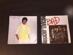 Michael Jackson Vinyl Singles Thriller & Bad - Picture 1 of 8