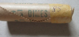Roll of 1985 Canada Ten Cents Coin. 50 UNC Dimes. (RJ) - Picture 1 of 3