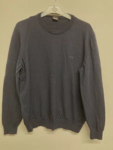 Hugo Boss Virgin Wool Sweater Size XL Navy Crew Neck Botto-L 44" Chest - Picture 1 of 10
