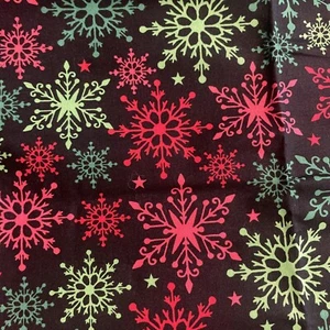 Christmas Snowflakes Cotton Fat Quarter 18”x22” New - Picture 1 of 2