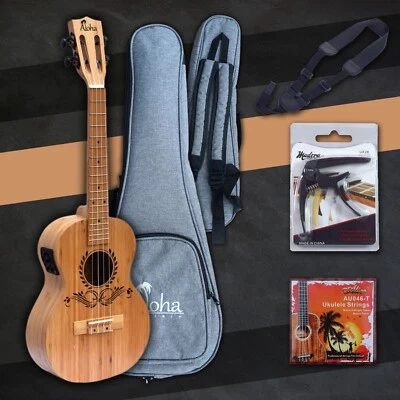 Ukulele Solid Bamboo Wood, Accessories (Canadian Brand) - Image 1 of 4