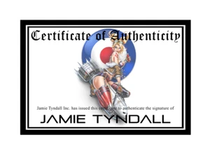 Jamie Tyndall PAPER COA - Picture 1 of 1