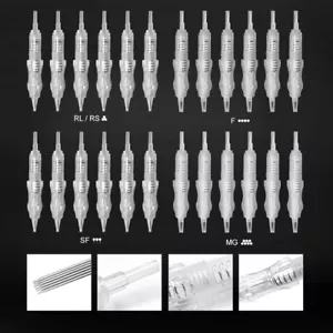 Cartuchos de tornillo de biomaser agujas para maquillaje semipermanente tatuaje SPMU - Imagen 1 de 30