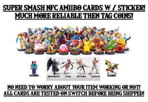 🥊Nintendo Super Smash Bros Ultimate Amiibo NFC Cards (No figurines) 🏅