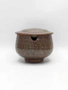 ✨ Vintage Jeff Oestreich Zuckermarmeladendose mit Fuß unsigniert Studio Art Pottery MCM - Bild 1 von 14