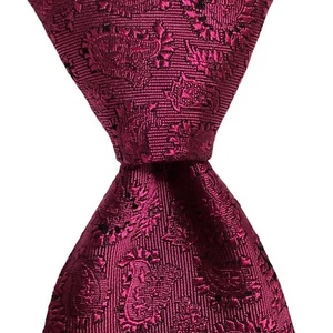 DANIEL MILANO Men's 100% Silk Necktie ITALY Designer PAISLEY Pink/Black NWT Rare - Picture 1 of 3