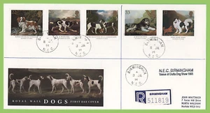 G.B. 1991 Dogs set on Royal Mail First Day Cover, Birmingham N.E.C. cds - Picture 1 of 1