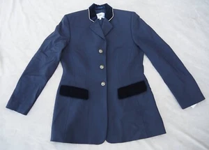 Turnierjacke Gr. 84 Iris Bayer Turniersakko Turnierjacket blau+ Samtkragen neu - Bild 1 von 5