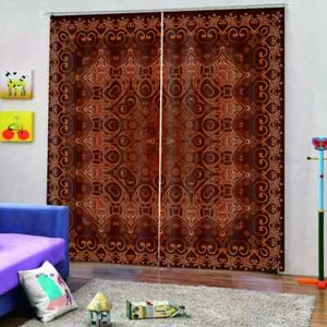 Embossing with texture and artistic Printing 3D Blockout Curtains Fabric Window - Bild 1 von 8
